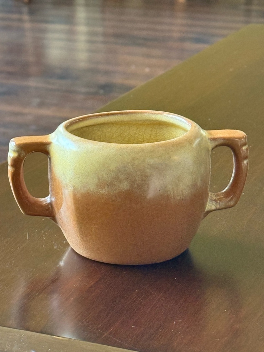 ✨Vintage Frankoma Two-Handled Ceramic Baker in Rustic Brown and Cream